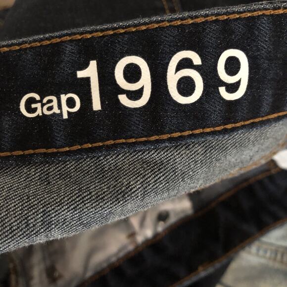 Gap 1969 Always Skinny Jeans 31 Extra Long Dark Wash Denim Straight Leg Pant - Picture 5 of 9